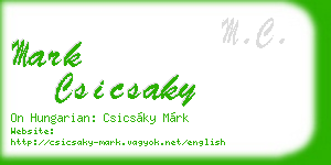 mark csicsaky business card