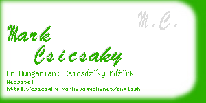mark csicsaky business card